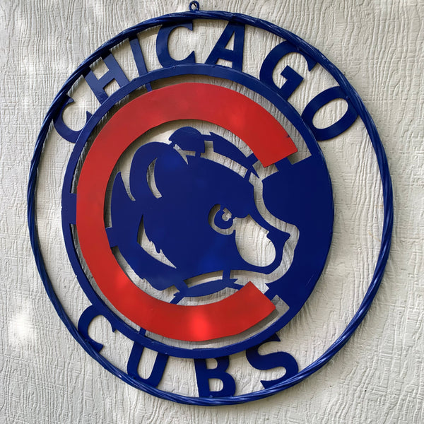 12", 18", 24", 32" CHICAGO CUBS CUSTOM METAL VINTAGE CRAFT TEAM SPORTS SIGN HANDMADE