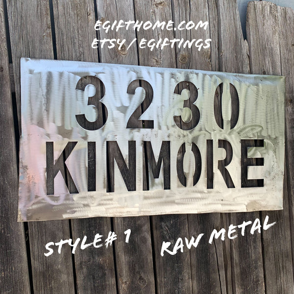 24" X 12" YOUR CUSTOM HOME ADDRESS NAME STAR METAL BARN METAL SIGN WESTERN HOME DECOR