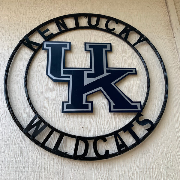 12", 18", 24", 32" KENTUCKY WILDCATS CUSTOM METAL VINTAGE CRAFT SIGN HANDMADE