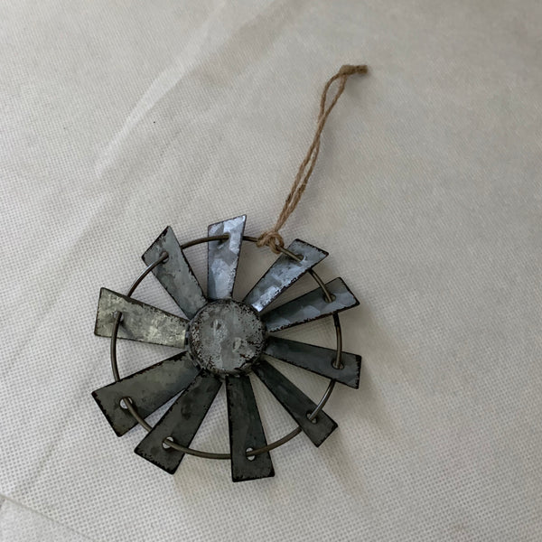 4" WINDMILL ORNAMENT FARMHOUSE METAL ART WESTERN HOME DECOR #EH12169 --FREE SHIPPING