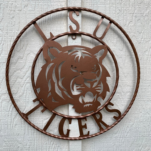 12:,18",24",32",36" LSU TIGERS METAL CUSTOM VINTAGE CRAFT ART SIGN