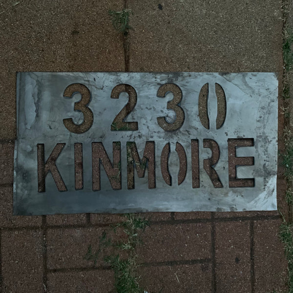 24" X 12" YOUR CUSTOM HOME ADDRESS NAME STAR METAL BARN METAL SIGN WESTERN HOME DECOR