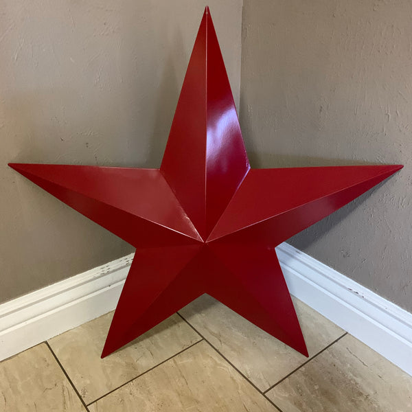 RUSTIC BURGUNDY RED BARN METAL STAR WALL ART WESTERN HOME DECOR VINTAGE RUSTIC ART NEW 3", 4",5",6",9",12", 17", 24", 30", 36