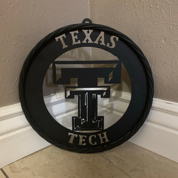 12",18",24",32",36" TEXAS TECH RUSTIC BLACK CUSTOM METAL VINTAGE CRAFT TEAM SIGN HANDMADE TO ORDER