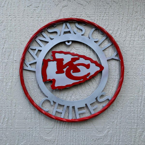 12",18",24",32",36" KANSAS CITY CHIEFS CUSTOM METAL VINTAGE CRAFT SIGN TEAM WESTERN HOME DECOR HANDMADE