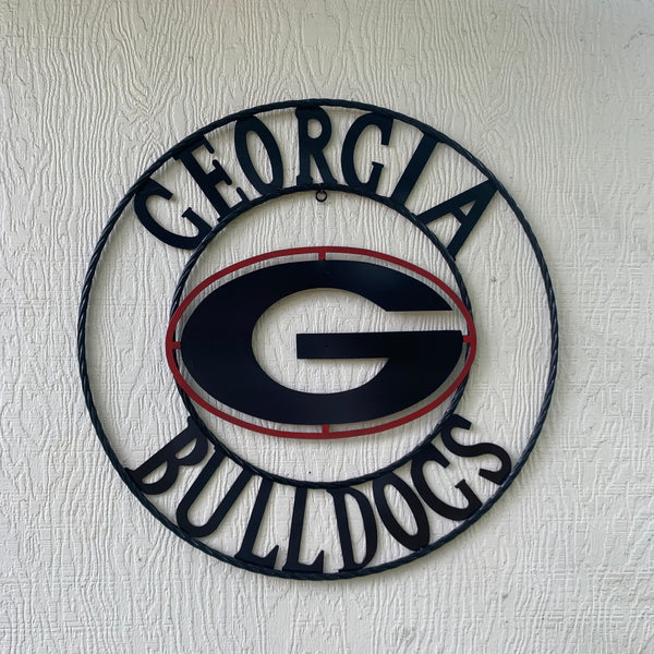 12", 18", 24", 32" GEORGIA BULLDOGS METAL SIGN VINTAGE CUSTOM TEAM ART