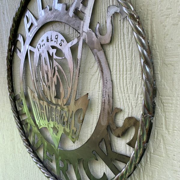 12",18", 24", 32",36" DALLAS MAVERICKS CUSTOM RAW METAL VINTAGE CRAFT TEAM SPORTS SIGN HANDMADE