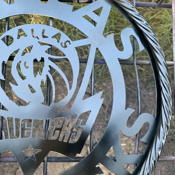 DALLAS MAVERICKS BLACK CUSTOM METAL VINTAGE CRAFT TEAM SPORTS SIGN HANDMADE 12",18",24",36"