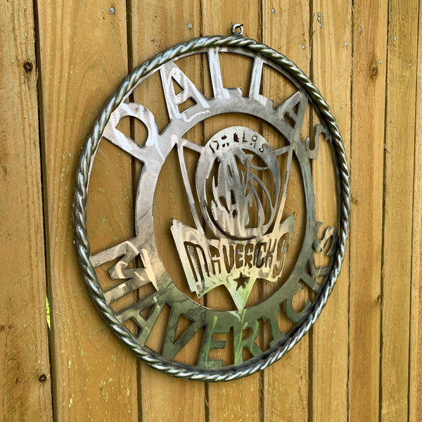 12",18", 24", 32",36" DALLAS MAVERICKS CUSTOM RAW METAL VINTAGE CRAFT TEAM SPORTS SIGN HANDMADE