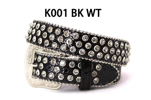 WS _ K001 BK WT KIDS BELT GENUINE LEATHER WESTERN BELTS FASHION NEW STYLE