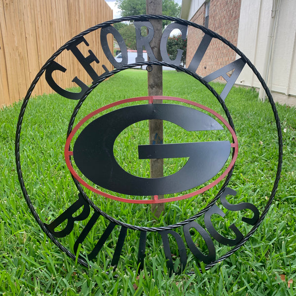 12", 18", 24", 32" GEORGIA BULLDOGS METAL SIGN VINTAGE CUSTOM TEAM ART