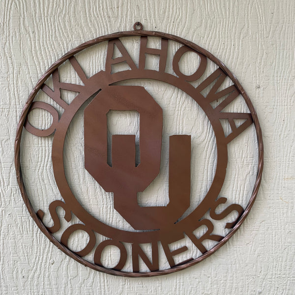 12",18",24",32",36" OU SOONERS OKLAHOMA HAMMERED COPPER CUSTOM VINTAGE TEAM CRAFT METAL ART WESTERN HOME DECOR