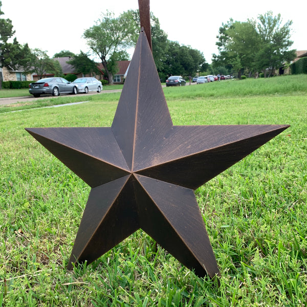12",16",22",24",30",36" RUSTIC BRONZE BARN STAR 5 POINT METAL STAR OF DAVID WESTERN HOME DECOR HANDMADE NEW 3" TO 36"-#EH10044