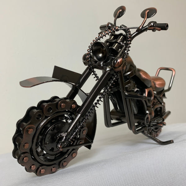 12" HARLEY CRUISER MOTORCYCLE METAL BAR HOME DECOR SCULPTURE MODEL CRAFT HANDMADE #EH12216