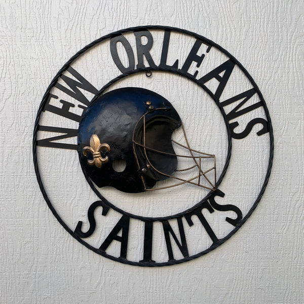 18", 24", 32" NEW ORLEANS SAINTS METAL WALL ART WESTERN HOME DECOR VINTAGE RUSTIC BROWN ART NEW