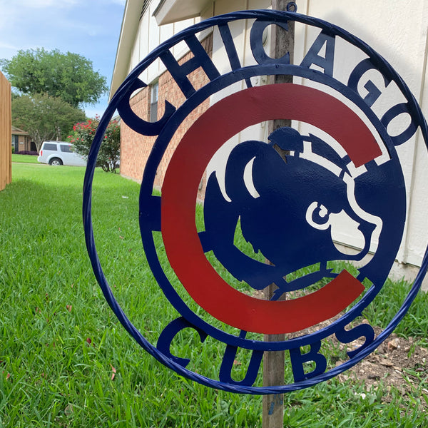 12", 18", 24", 32" CHICAGO CUBS CUSTOM METAL VINTAGE CRAFT TEAM SPORTS SIGN HANDMADE