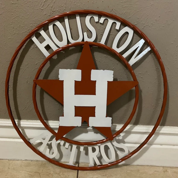 12",18",24",32,36" HOUSTON ASTROS METAL CUSTOM VINTAGE CRAFT TEAM SIGN HANDMADE