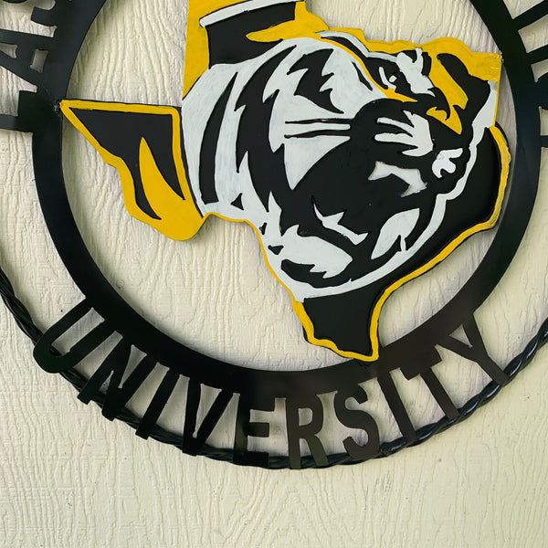 EAST TEXAS BAPTIST UNIVERSITY METAL CUSTOM VINTAGE CRAFT SIGN WALL ART TEAM HANDMADE