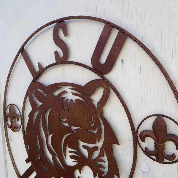 12:,18",24",32",36" LSU TIGERS METAL CUSTOM VINTAGE CRAFT ART SIGN