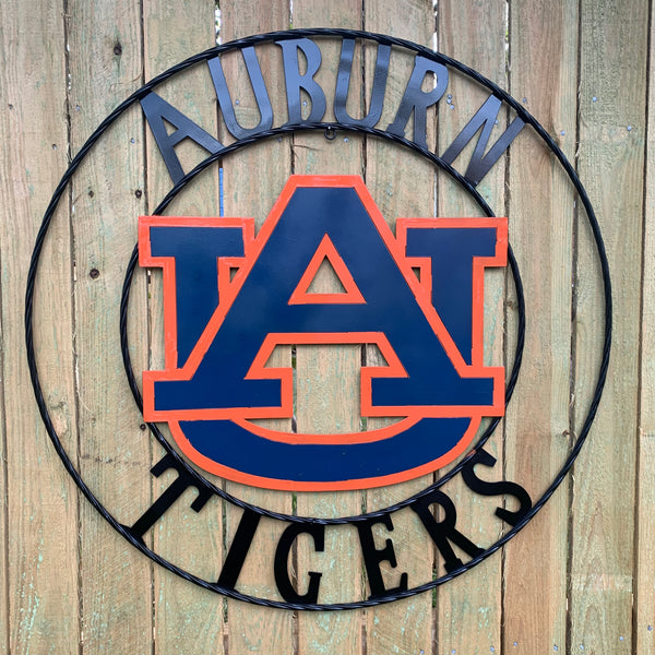 12", 18", 24", 32" AUBURN TIGERS CUSTOM METAL VINTAGE CRAFT SIGN WESTERN HOME DECOR HANDMADE