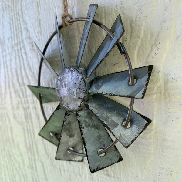 4" WINDMILL ORNAMENT FARMHOUSE METAL ART WESTERN HOME DECOR #EH12169 --FREE SHIPPING