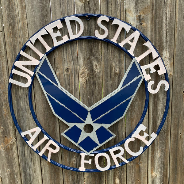 24" US AIRFORCE MILITARY METAL WALL ART WESTERN HOME DECOR NEW