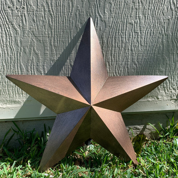 #EH10475 24" BRUSHED COPPER BRONZE BARN METAL STAR WESTERN HOME DECOR HANDMADE NEW