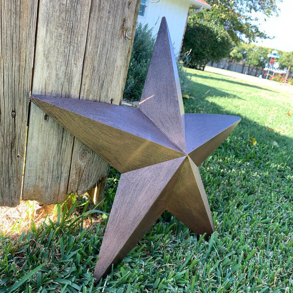 #EH10475 24" BRUSHED COPPER BRONZE BARN METAL STAR WESTERN HOME DECOR HANDMADE NEW