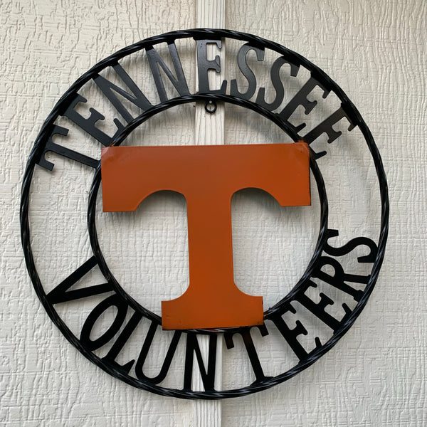 12", 18", 24", 32" TENNESSEE VOLUNTEERS CUSTOM METAL VINTAGE CRAFT SIGN TEAM