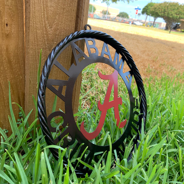 12" ALABAMA CRIMSON TIDE CUSTOM METAL VINTAGE CRAFT WALL ART TEAM SIGN