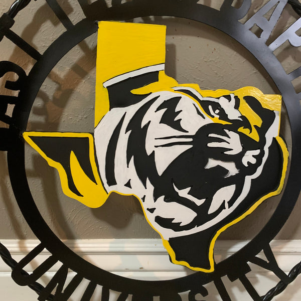 EAST TEXAS BAPTIST UNIVERSITY METAL CUSTOM VINTAGE CRAFT SIGN WALL ART TEAM HANDMADE