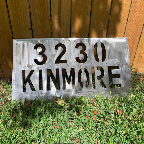 24" X 12" YOUR CUSTOM HOME ADDRESS NAME STAR METAL BARN METAL SIGN WESTERN HOME DECOR