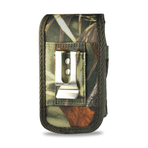 PH01B-AM32 7" REIKO XL MEGA EXTRA LARGE VERTICAL CAMO RUGGED POUCH VELCO CLOSURE & BELT LOOP BUCKLE CLIP HOLSTER CELL PHONE CASE UNIVERSAL OVERSIZE
