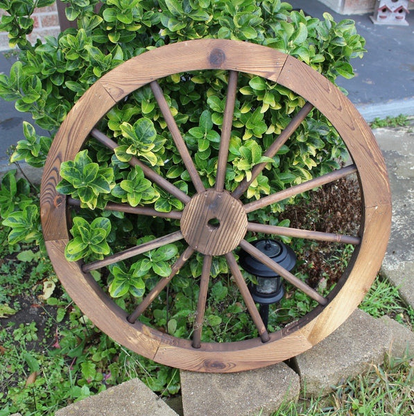 16",24",30" WAGON WHEEL BARN WHITE WOOD WESTERN HOME DECOR RUSTIC NEW