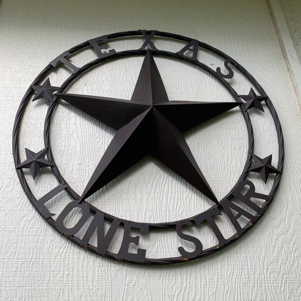TEXAS LONESTAR METAL ART WESTERN HOME WALL DECOR RUSTIC VINTAGE BROWN NEW, SIZE:24",32",36",40",42",44",46",50"