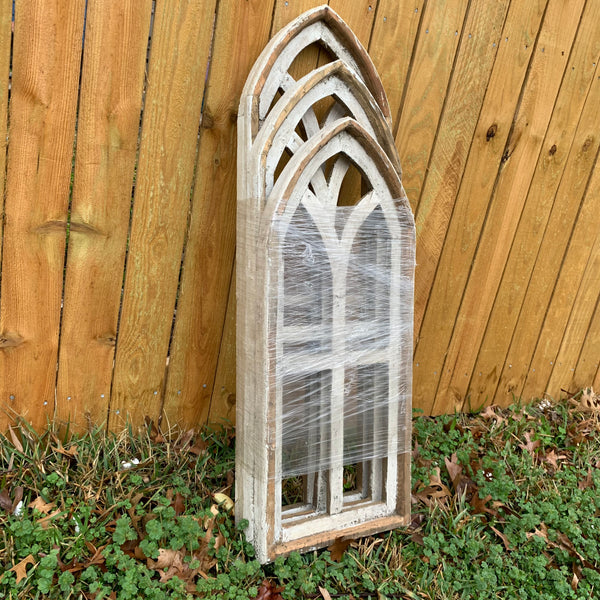 28",32",36" CATHEDRAL WINDOW WOOD 3PCS SET WESTERN HOME DECOR HANDMADE CRAFT NEW #EH11560