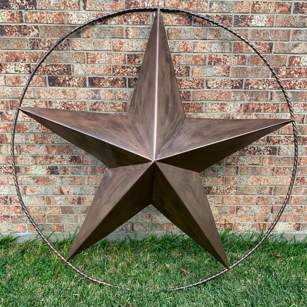 #EH10518 BRUSHED COPPER BRONZE BARN LONE STAR WESTERN HOME DECOR HANDMADE NEW