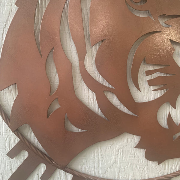 12",18", 24", 32", 36" GEAUX TIGERS HAMMERED COPPER CUSTOM METAL VINTAGE CRAFT SIGN TEAM HANDMADE