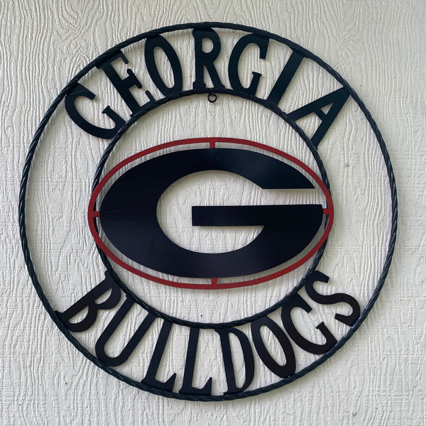 12", 18", 24", 32" GEORGIA BULLDOGS METAL SIGN VINTAGE CUSTOM TEAM ART