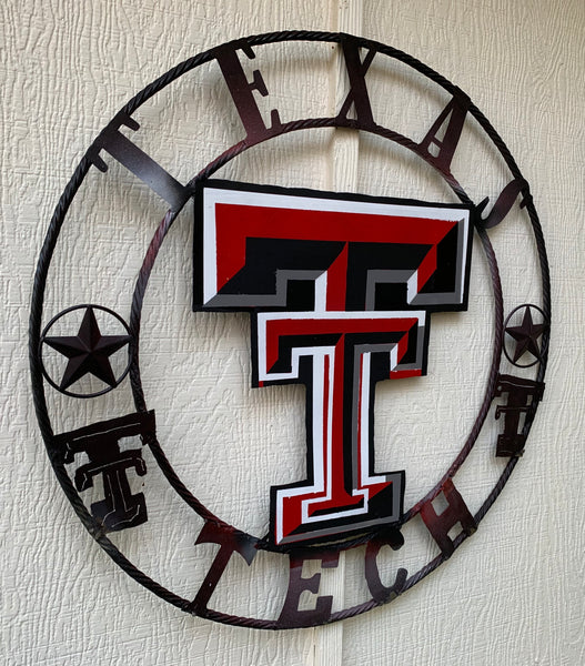 12", 18", 24", 32" TEXAS TECH CUSTOM VINTAGE CRAFT METAL TEAM SIGN