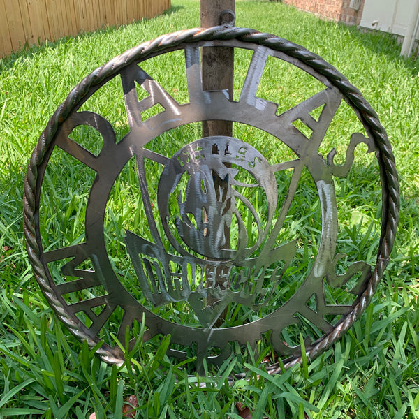 12",18", 24", 32",36" DALLAS MAVERICKS CUSTOM RAW METAL VINTAGE CRAFT TEAM SPORTS SIGN HANDMADE