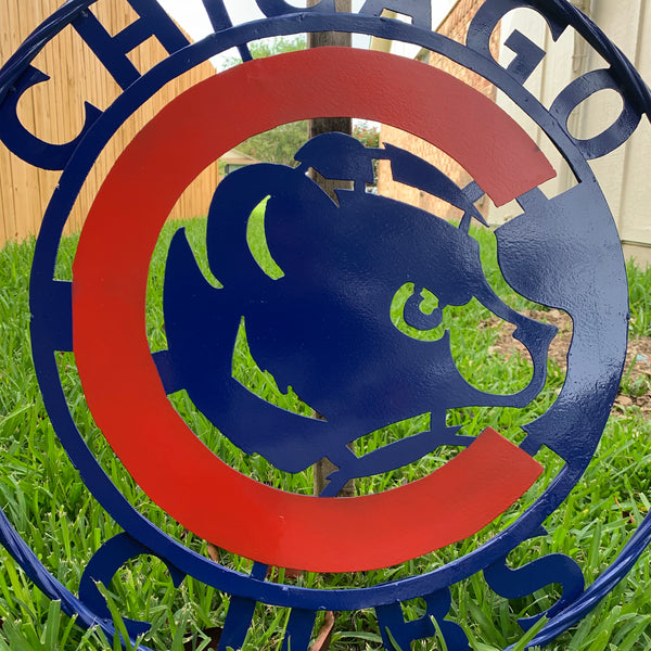 12", 18", 24", 32" CHICAGO CUBS CUSTOM METAL VINTAGE CRAFT TEAM SPORTS SIGN HANDMADE
