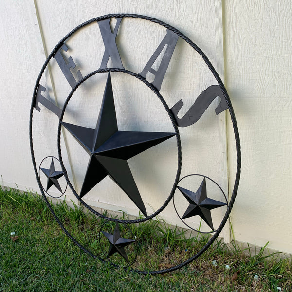 TEXAS GIANT BLACK LONE STAR METAL ART WESTERN HOME DECOR VINTAGE RUSTIC BRONZE COPPER 60", 5 FOOT, 72" 6 FOOT