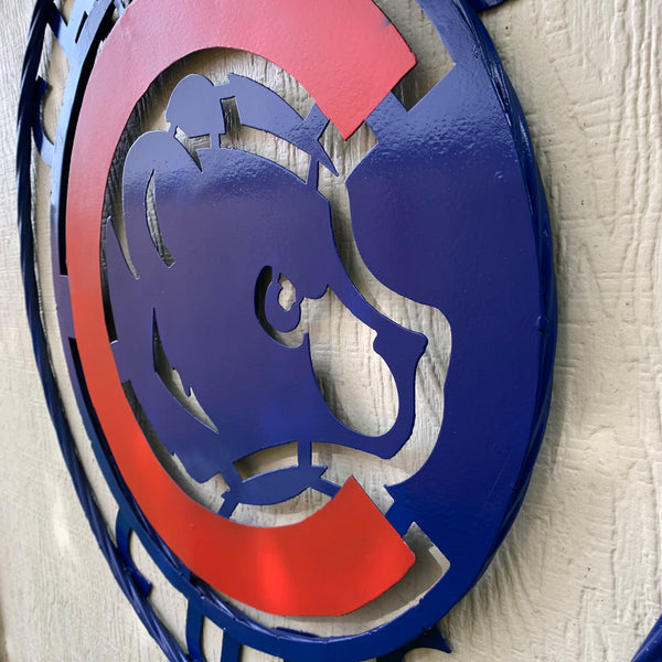 12", 18", 24", 32" CHICAGO CUBS CUSTOM METAL VINTAGE CRAFT TEAM SPORTS SIGN HANDMADE