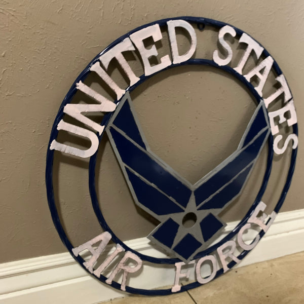 24" US AIRFORCE MILITARY METAL WALL ART WESTERN HOME DECOR NEW