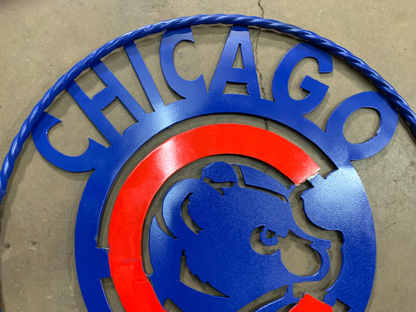 12", 18", 24", 32" CHICAGO CUBS CUSTOM METAL VINTAGE CRAFT TEAM SPORTS SIGN HANDMADE