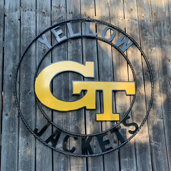 12", 18", 24", 32" GEORGIA TECH YELLOW JACKETS METAL SIGN VINTAGE CUSTOM TEAM ART