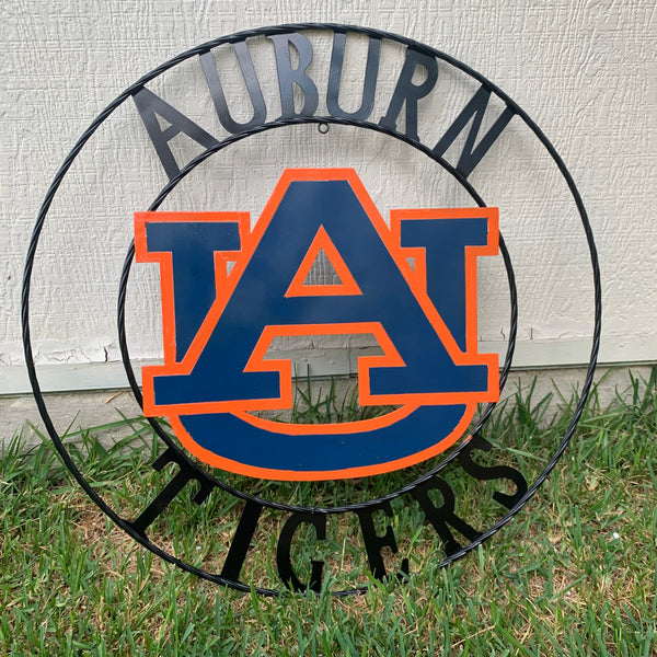 12", 18", 24", 32" AUBURN TIGERS CUSTOM METAL VINTAGE CRAFT SIGN WESTERN HOME DECOR HANDMADE