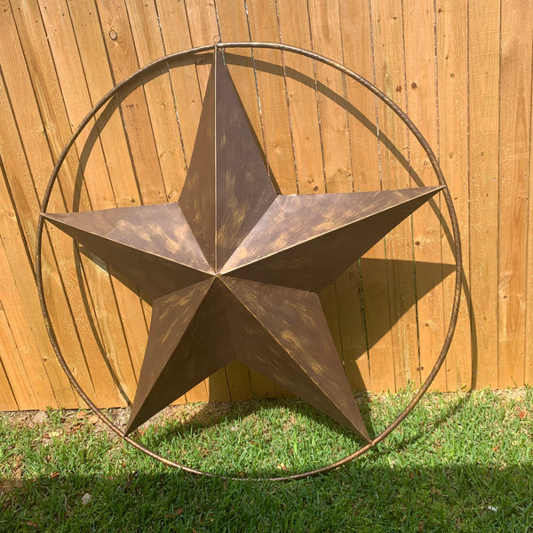 #EH10518 BRUSHED COPPER BRONZE BARN LONE STAR WESTERN HOME DECOR HANDMADE NEW