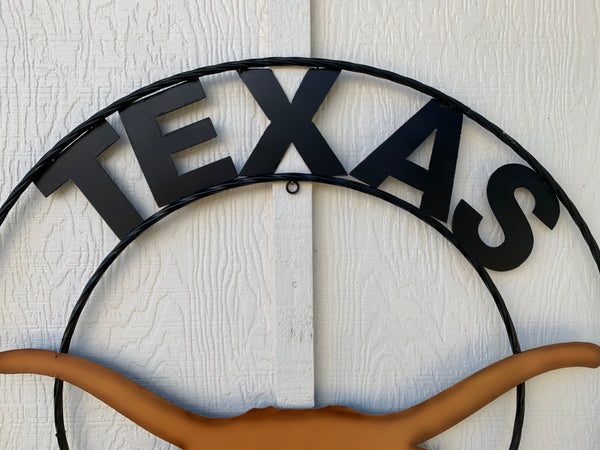 TEXAS LONGHORNS CUSTOM METAL VINTAGE CRAFT TEAM SIGN WESTERN HOME DECOR HANDMADE #EH90072